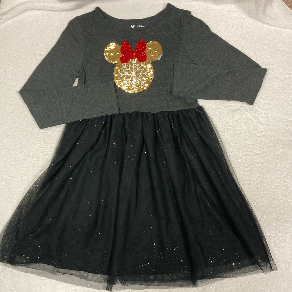 Disney jumping beans limited edition flip sequin Minnie Mouse tulle dress 10